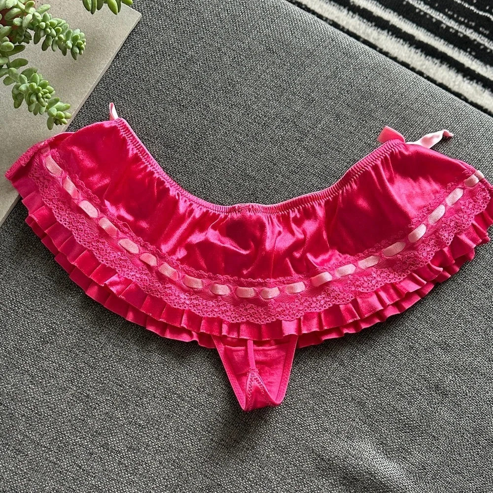 NWOT Vintage Style VS Sexy Little Things Ruffled Panties Set - Picture 7 of 14